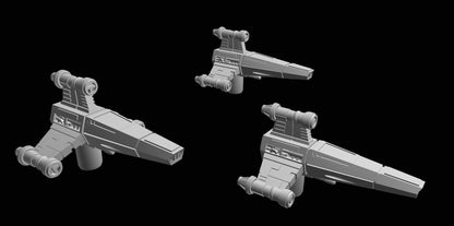 SW Armada Rebels T-Wing 9pcs - Wargaming - Table top - 3D printed miniatures