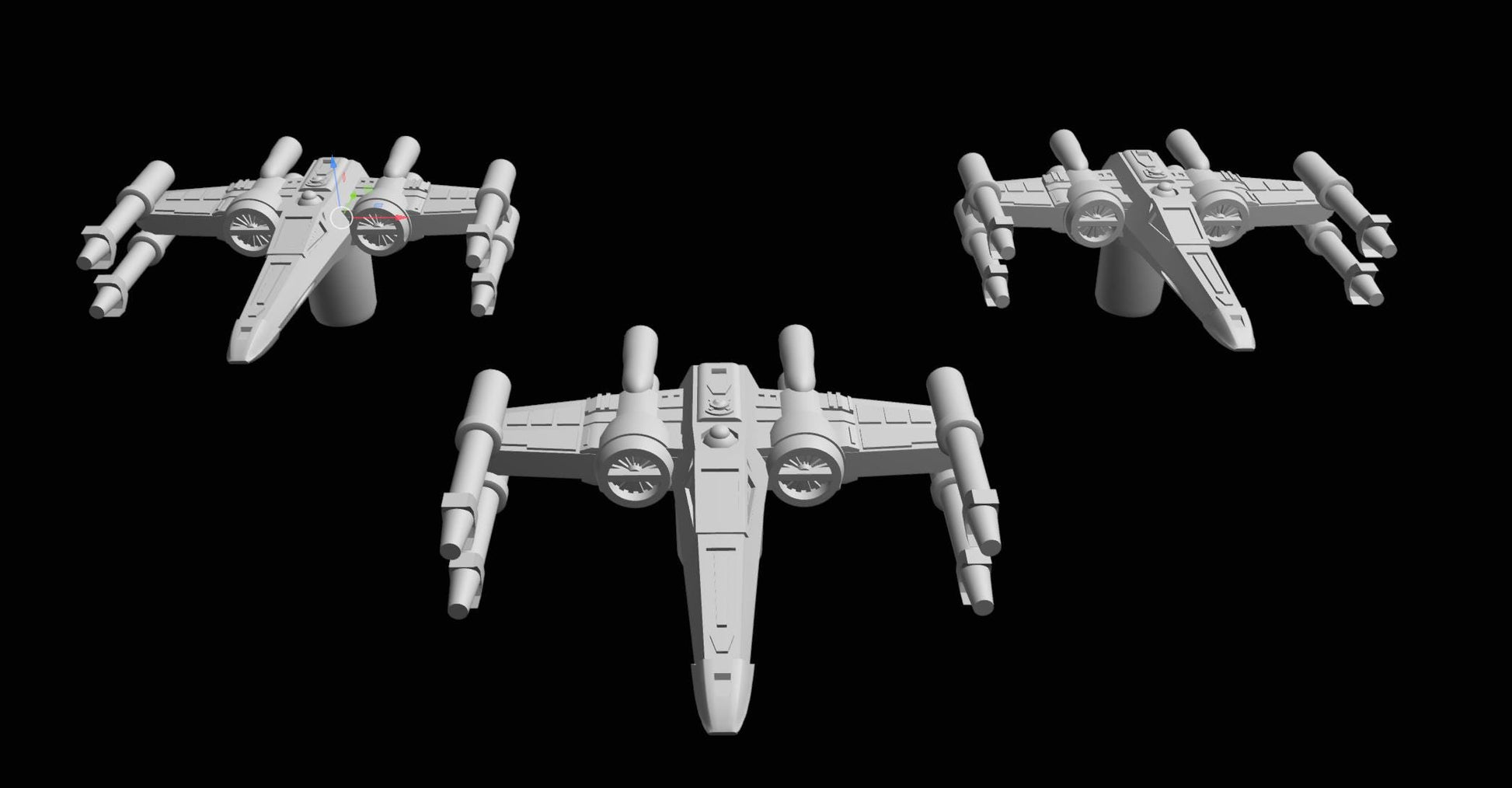 Rebels T70 X-Wing 9pcs - 3D printed SW Armada proxy