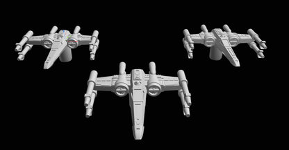 Rebels T70 X-Wing 9pcs - 3D printed SW Armada proxy