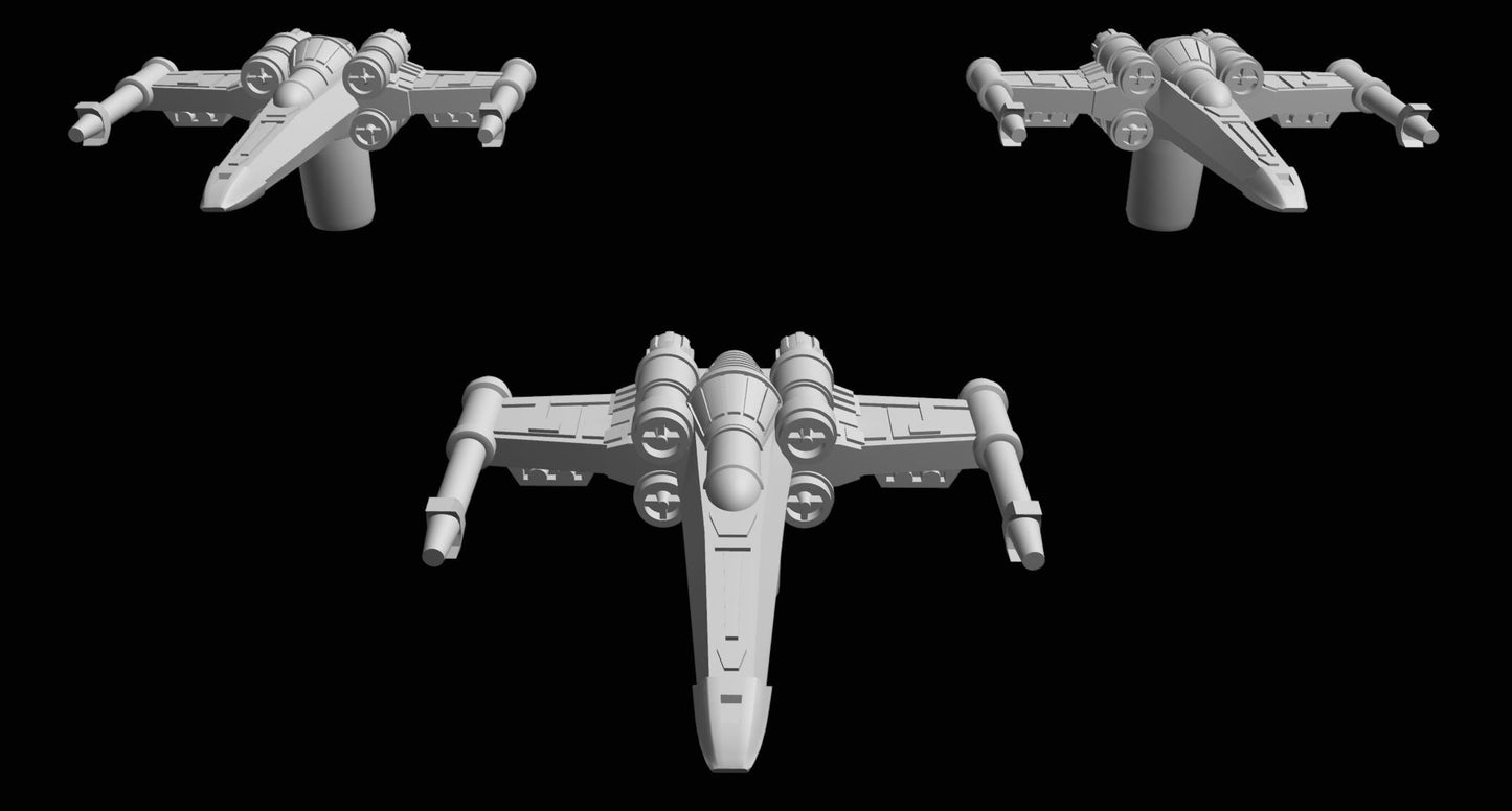 SW Armada Rebels Z95 Headhunter 9pcs - Wargaming - Table top - 3D printed miniatures