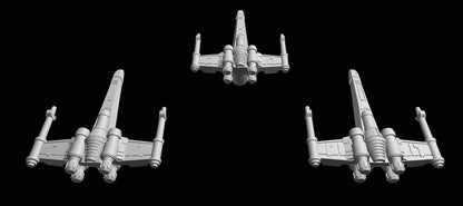 SW Armada Rebels Z95 Headhunter 9pcs - Wargaming - Table top - 3D printed miniatures