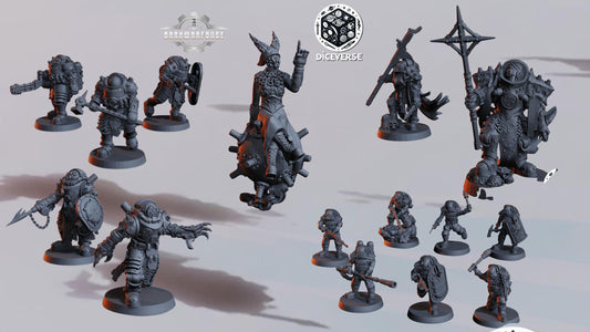 Naval Heretic Warband by Diceverse - Trench Crusare Compatible - 3D printed miniature