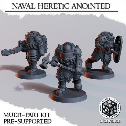 Naval Heretic Warband by Diceverse - Trench Crusare Compatible - 3D printed miniature