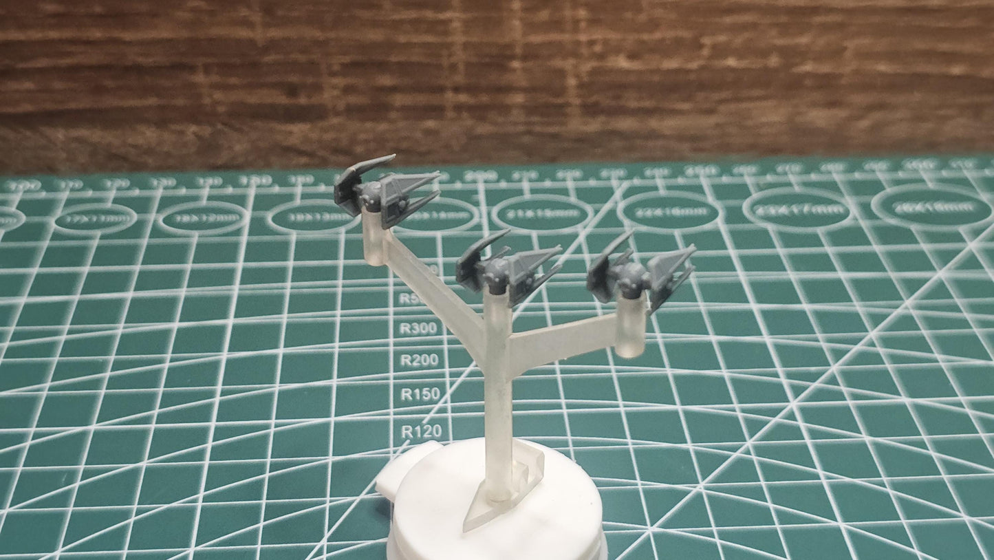 Imperial Tie Interceptor Squadron (9pcs): 3D Printed Armada proxy