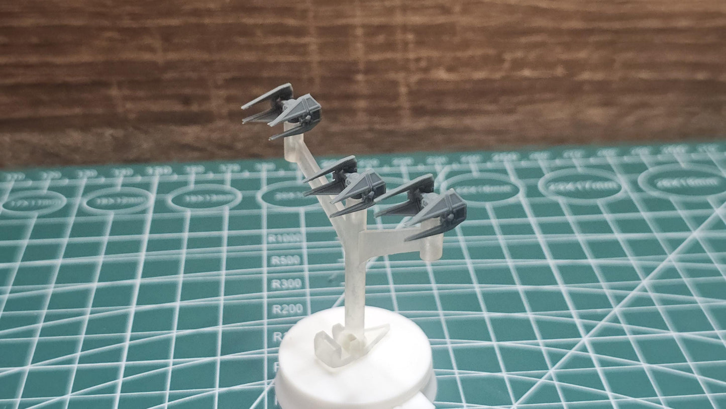 Imperial Tie Interceptor Squadron (9pcs): 3D Printed Armada proxy