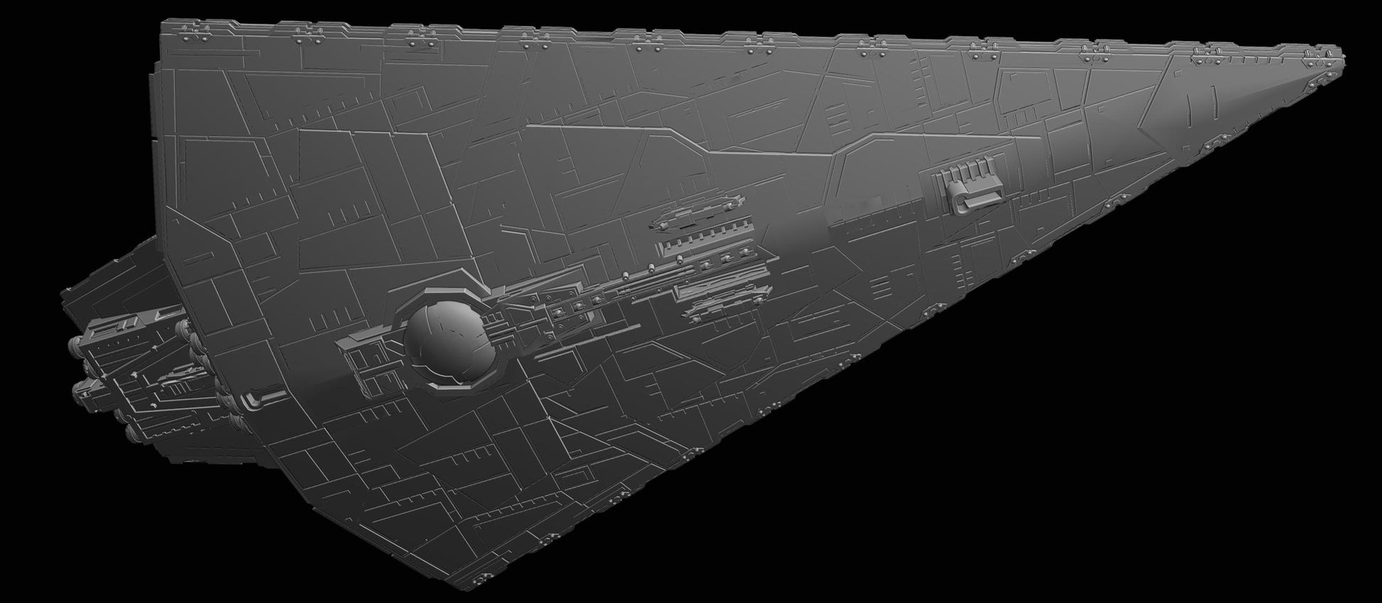 Imperial Assertor-class Super Star Destroyer : 3D printed SW Armada proxy