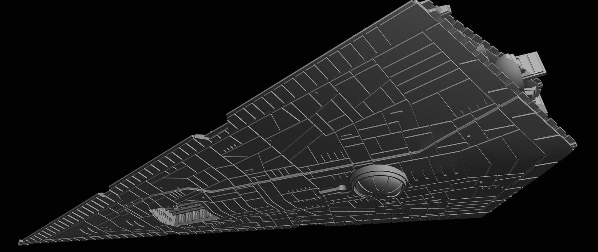 First Order Resurgent-class star destroyer: 3D Printed Armada proxy
