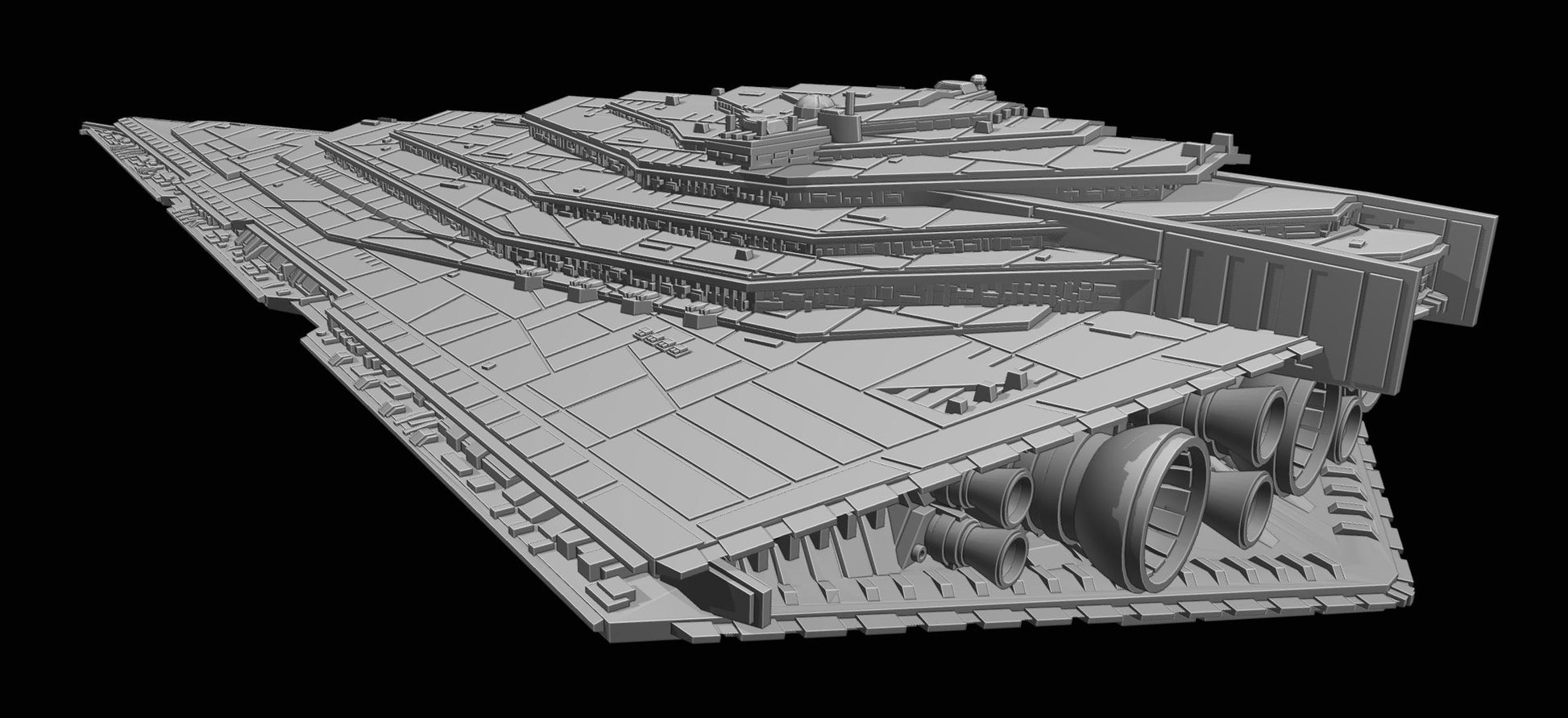 First Order Resurgent-class star destroyer: 3D Printed Armada proxy