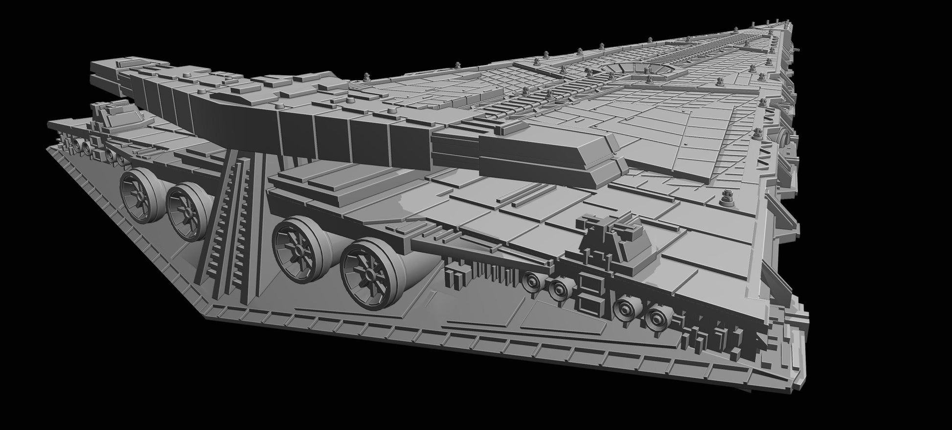 First Order Mandator IV-class Siege Dreadnought: 3D printed SW Armada proxy