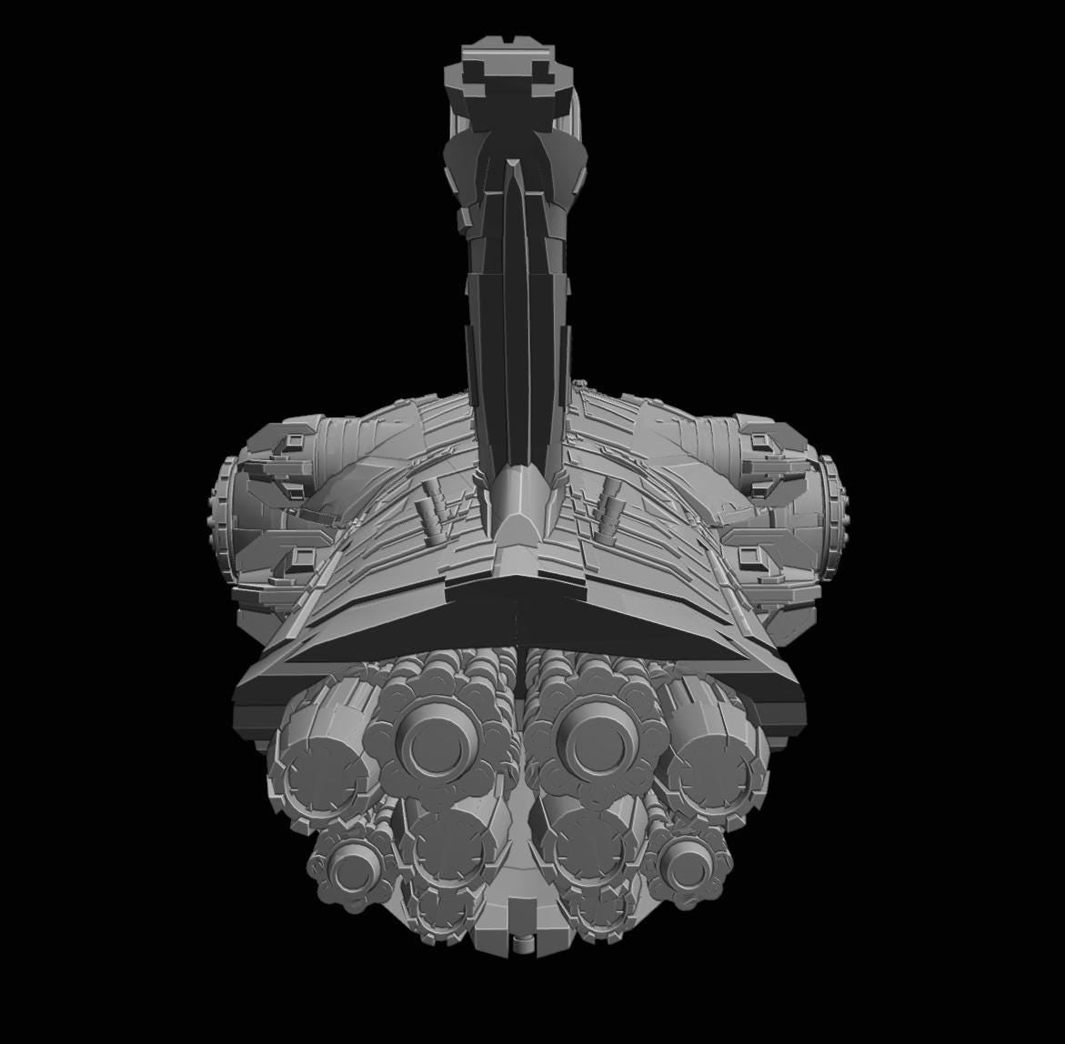 Subjugator-class Star Dreadnaught: 3D Printed Armada proxy