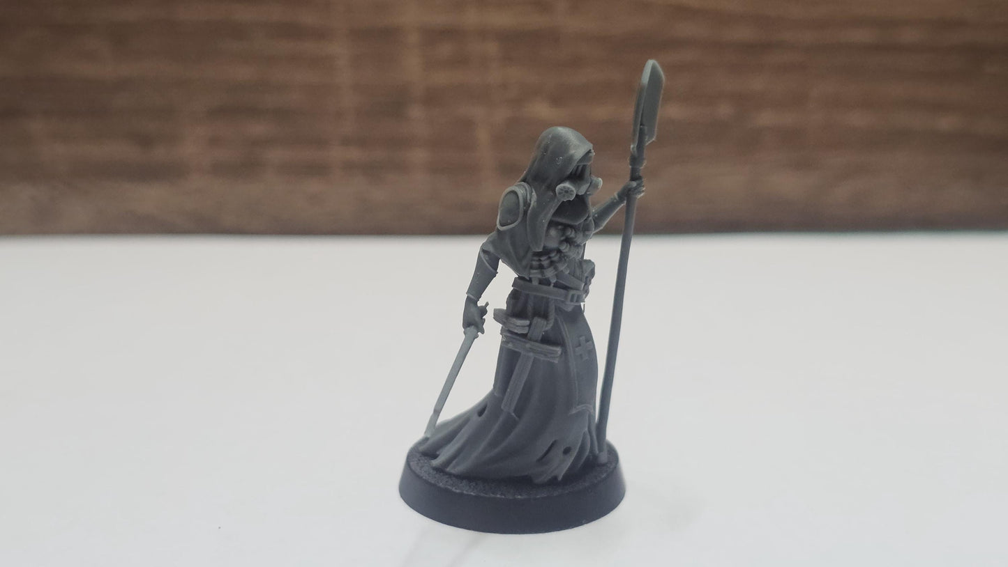 3D Printed miniature: Wraith Pilgrims - Medical Nun by Crab Miniatures - Trench Crusade compatible - Trench ghosts