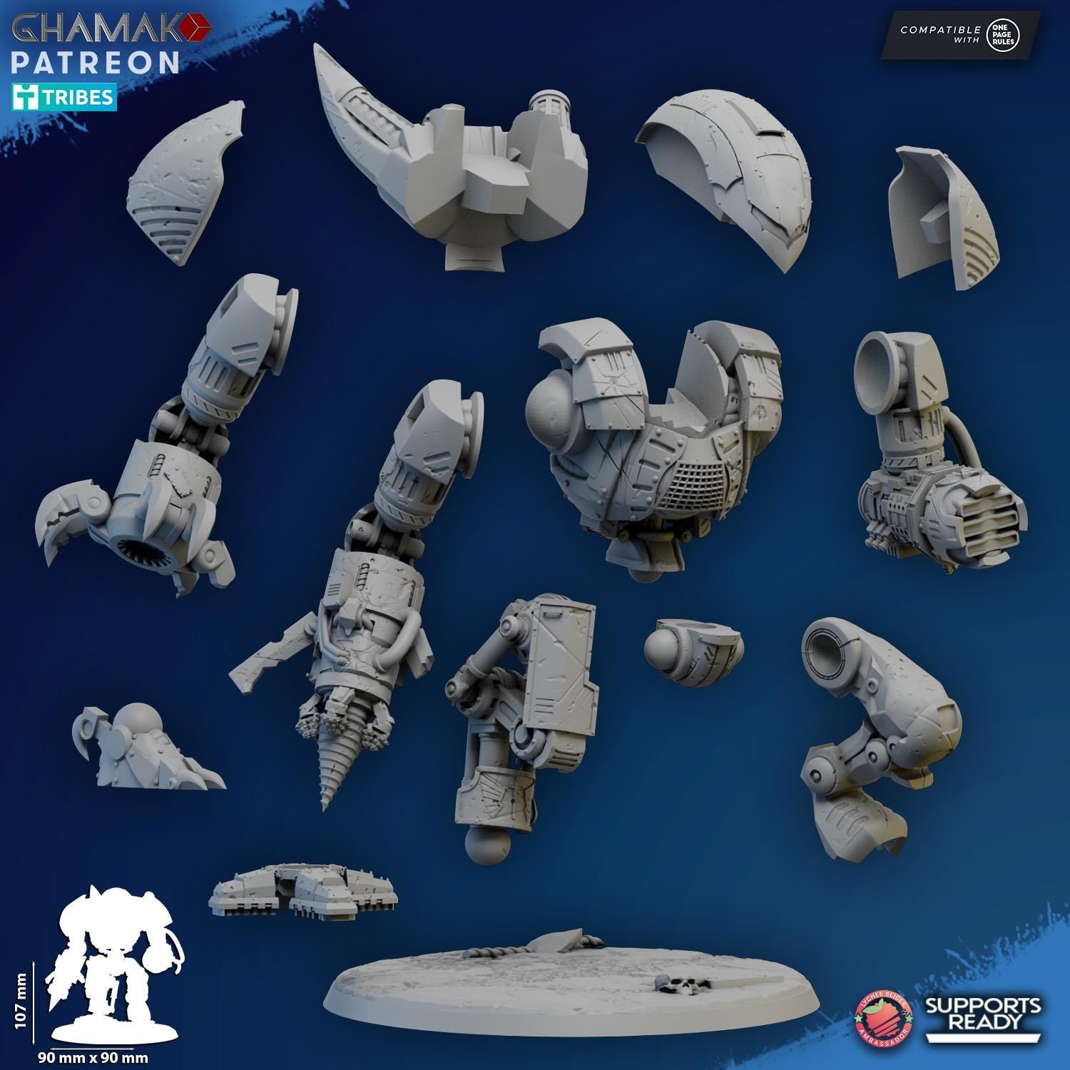 Wardroid | Ghamak | Wargaming | 3D printed miniature | OPR compatible