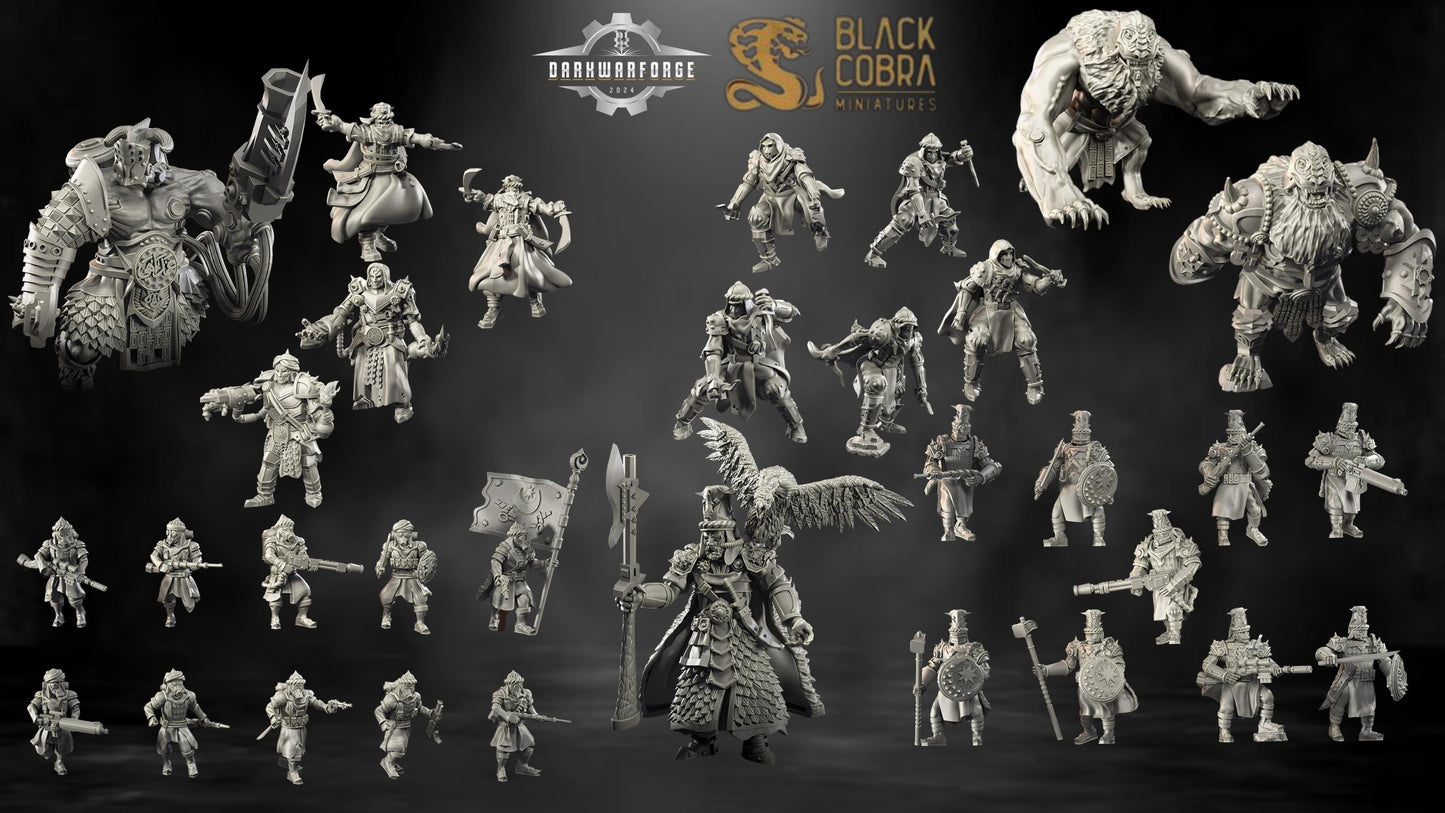 3D Printed Iron Trenchers Warband by BlackCobra Miniatures - Trench Crusade compatible