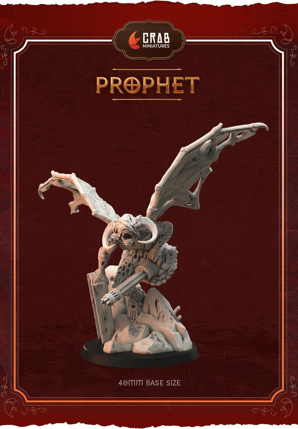 3D Printed miniature: Candle of Heresy - Prophet by Crab Miniatures - Trench Crusade compatible - Black Grail