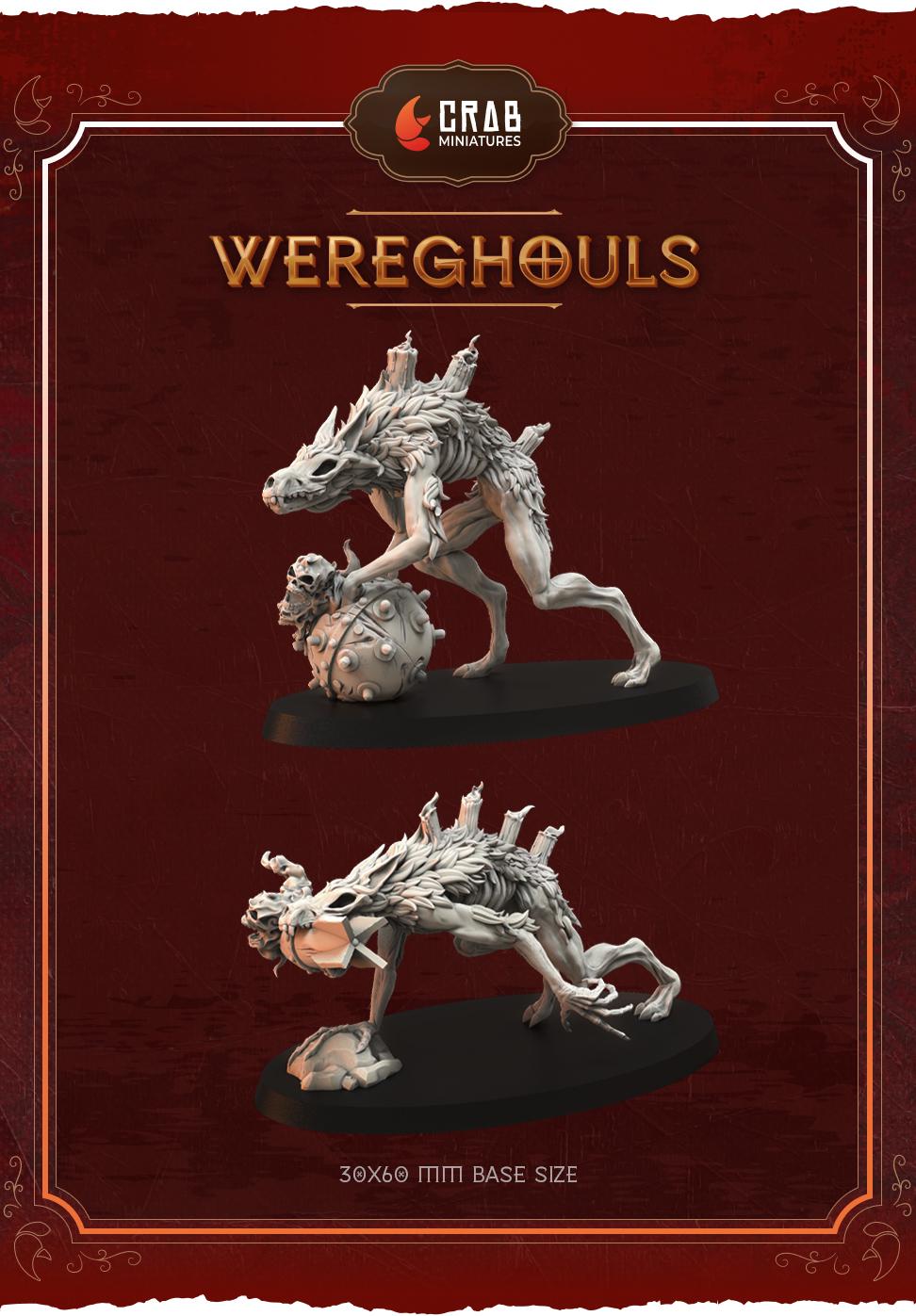 3D Printed miniature: Candle of Heresy - Wereghouls by Crab Miniatures - Trench Crusade compatible - Black Grail