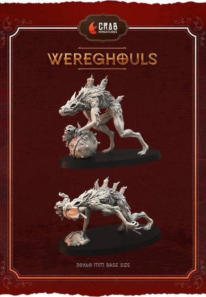 3D Printed miniature: Candle of Heresy - Wereghouls by Crab Miniatures - Trench Crusade compatible - Black Grail