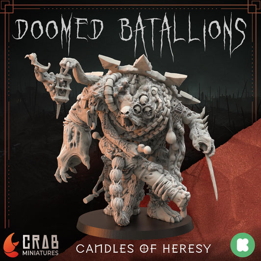 3D Printed miniature: Candle of Heresy - Flesh Golem by Crab Miniatures - Trench Crusade compatible - Black Grail