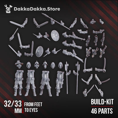 3D printed miniature: Conquistadors vanguards by DakkaDakka - Trench Crusade compatible - new antioch