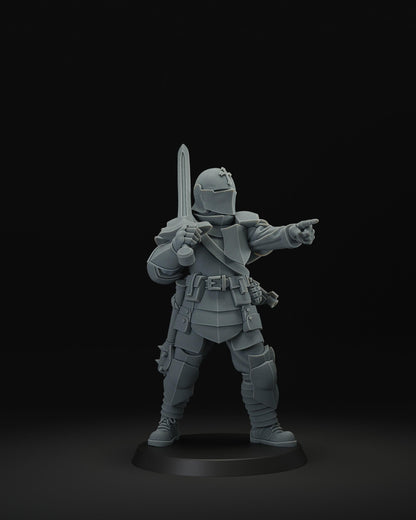 3d printed miniature: Trench Officer by JK Remo - Trench Crusade compatible - new antioch
