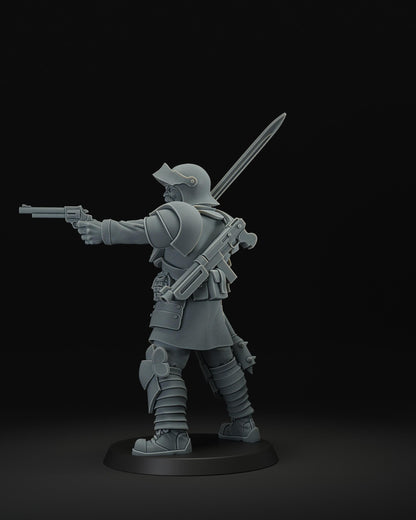 3d printed miniature: Trench Officer by JK Remo - Trench Crusade compatible - new antioch