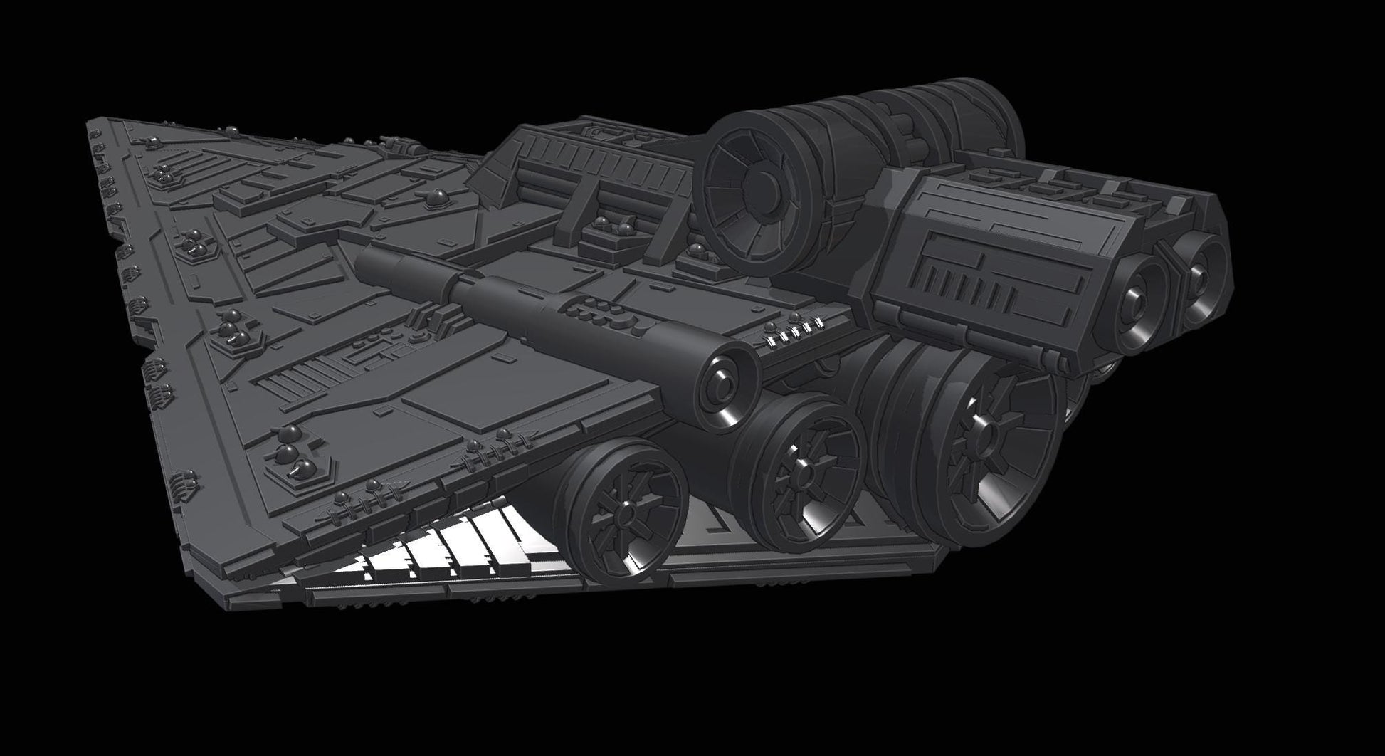 Republic Praetor-class Battlecruiser : 3D printed SW Armada proxy