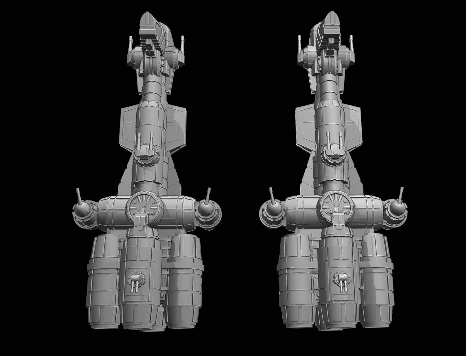 Rebel Sphyrna-Class Hammerhead Corvette : 3D printed SW Armada proxy