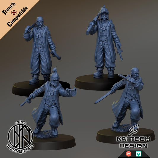 Antioch - Lieutenant - 3D printed Trench Crusade compatible miniature, KaiTech design