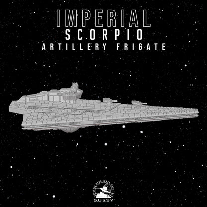 Imperial Scorpio Artillery Frigate - 3D printed SW Armada proxy