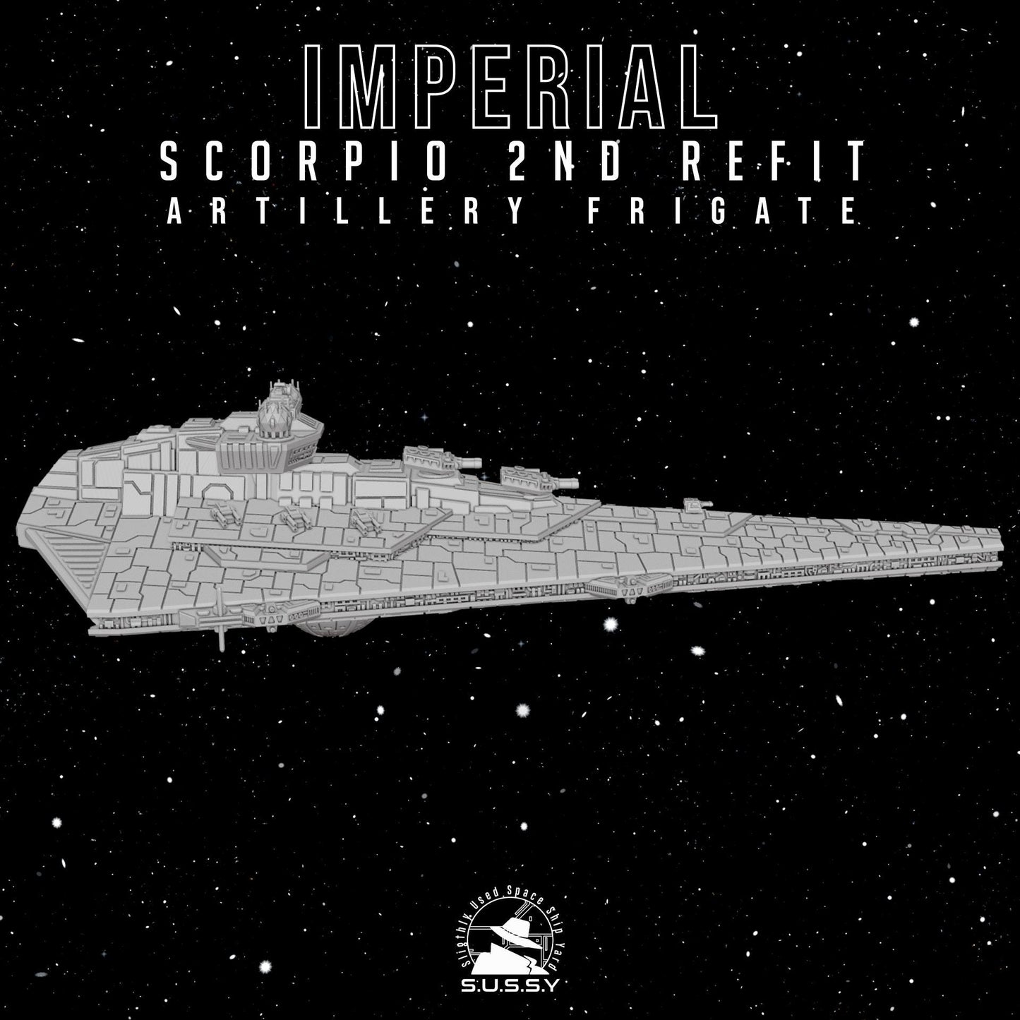 Imperial Scorpio Artillery Frigate - 3D printed SW Armada proxy