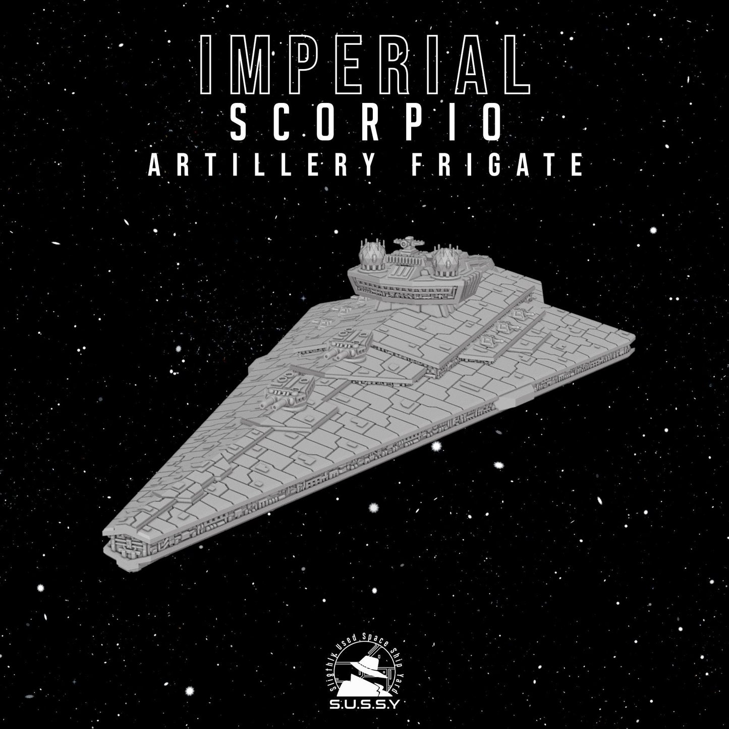 Imperial Scorpio Artillery Frigate - 3D printed SW Armada proxy