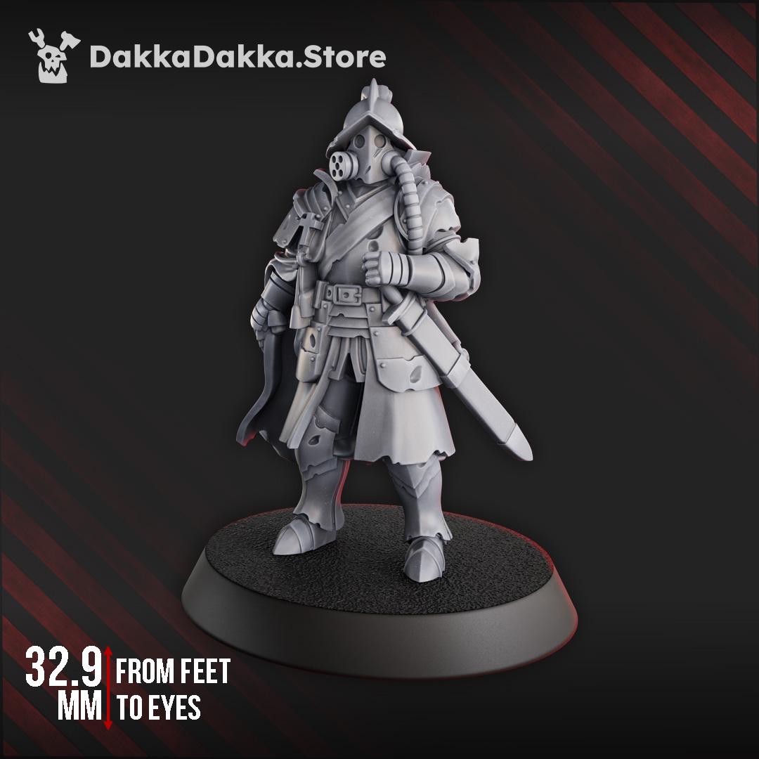 Torquemada's Inquisition warband - 3D printed Trench Crusade compatible miniature, KaiTech design