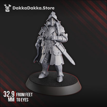 Torquemada's Inquisition warband - 3D printed Trench Crusade compatible miniature, KaiTech design
