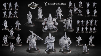 Torquemada's Inquisition warband - 3D printed Trench Crusade compatible miniature, KaiTech design