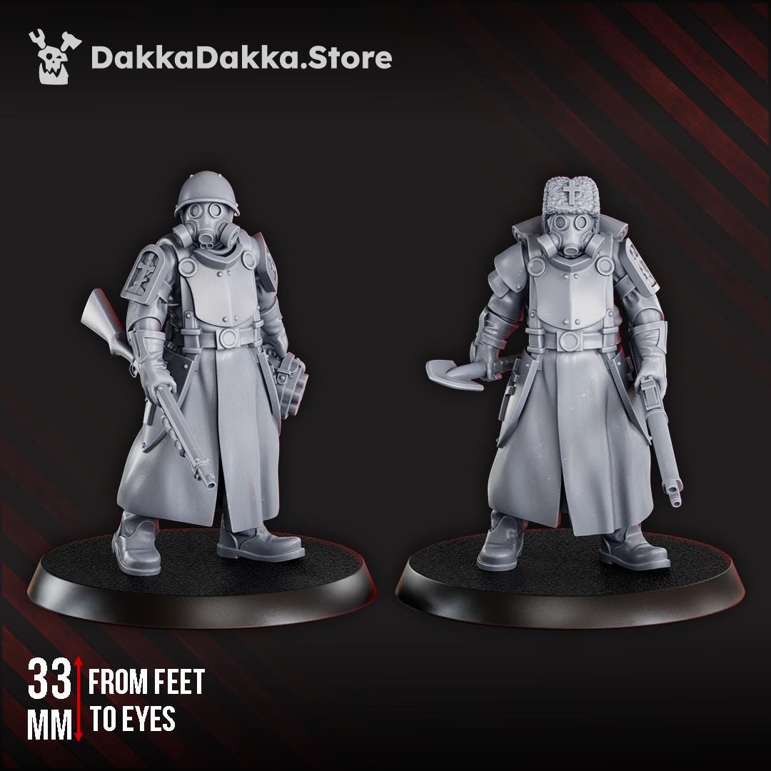 Steel Union Engineers by DakkaDakka - 3D printed Trench Crusade compatible miniature