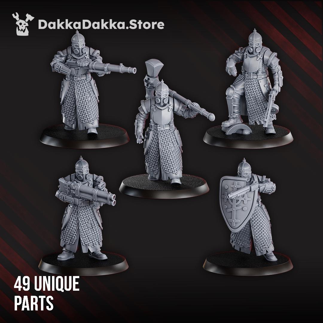 Holy Steel Battalion by DakkaDakka - 3D printed Trench Crusade compatible miniature