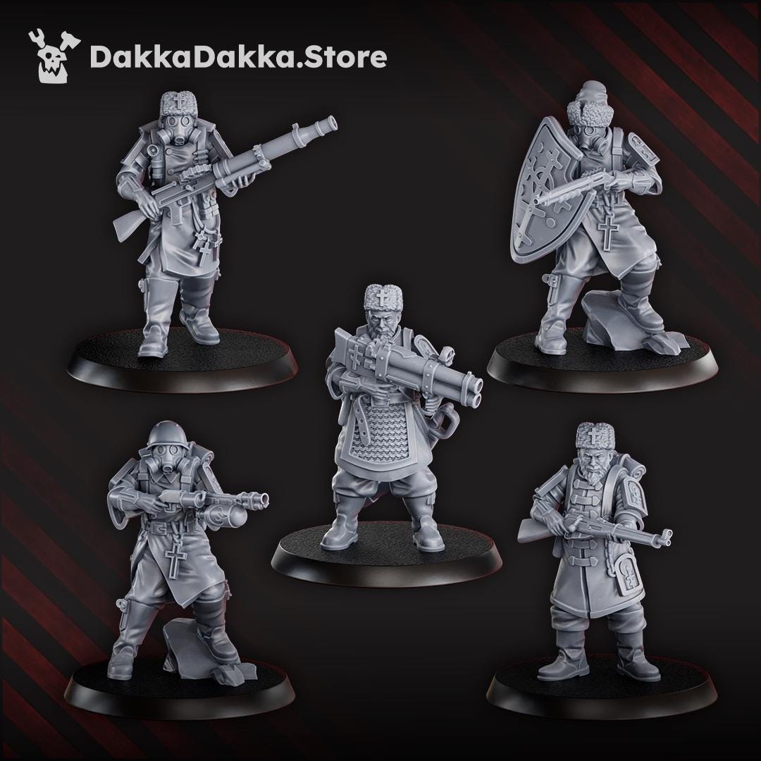 Holy Steel Battalion by DakkaDakka - 3D printed Trench Crusade compatible miniature