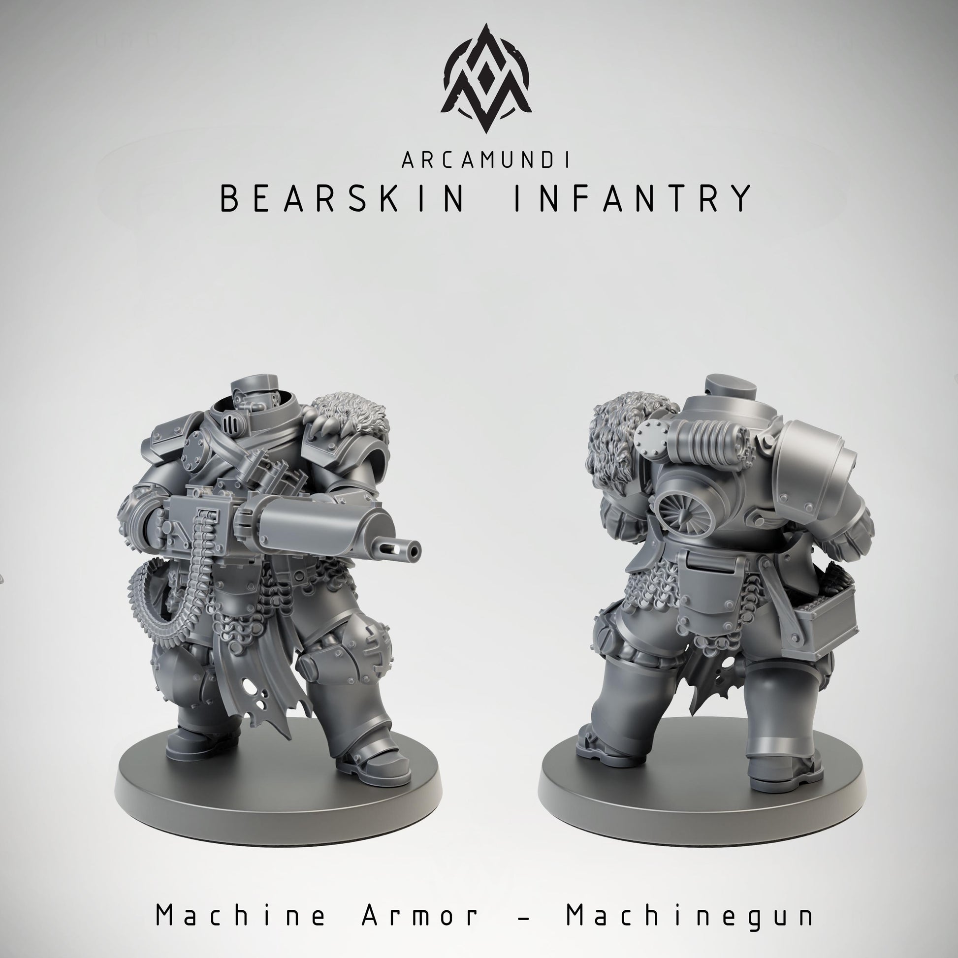 Bearskin Heavy Infantry Squad by Arcamundi - 3D printed Trench Crusade compatible miniature