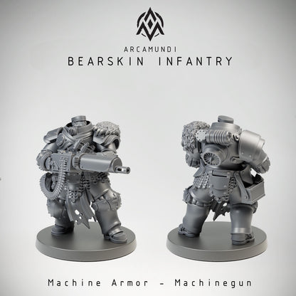 Bearskin Heavy Infantry Squad by Arcamundi - 3D printed Trench Crusade compatible miniature