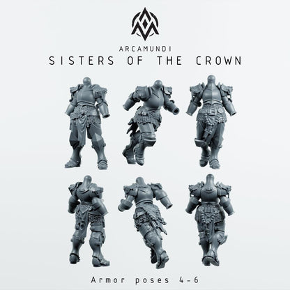 Sisters of the Crown Nuns by Arcamundi - 3D printed Trench Crusade compatible miniature