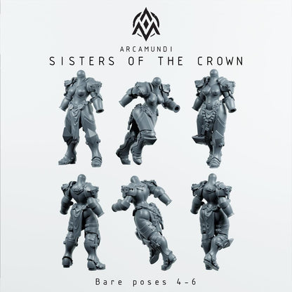 Sisters of the Crown Nuns by Arcamundi - 3D printed Trench Crusade compatible miniature