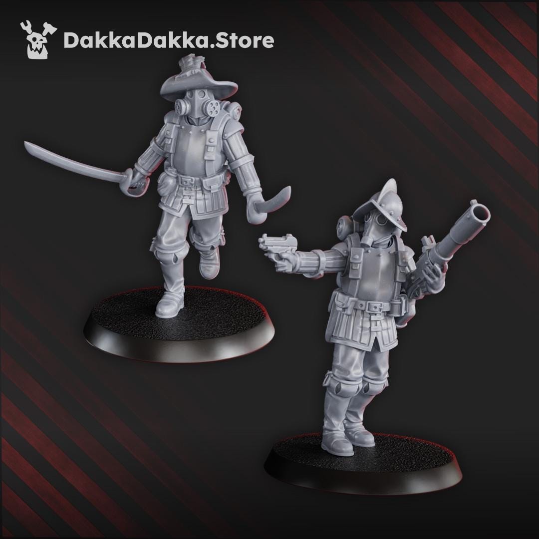 3D printed miniature: Conquistadors vanguards by DakkaDakka - Trench Crusade compatible - new antioch