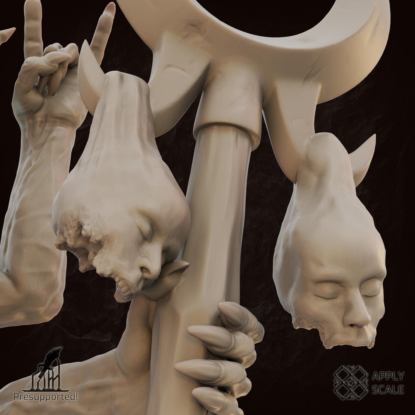 The Court - Sorcerer Deamon Mage by Apply Scale - 3D printed Trench Crusade compatible miniature