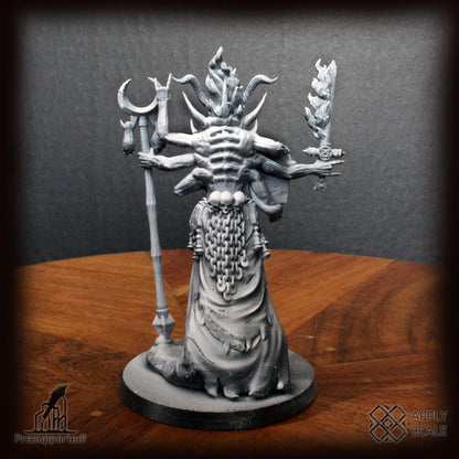 The Court - Sorcerer Deamon Mage by Apply Scale - 3D printed Trench Crusade compatible miniature