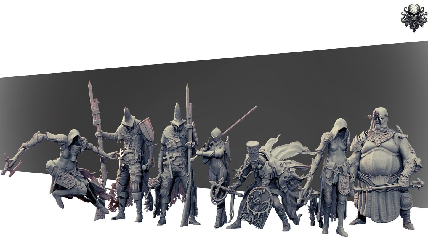 Trench Souls Of Anor London Warband - 3D printed Trench Crusade alternative miniature, Realsteone Miniatures design
