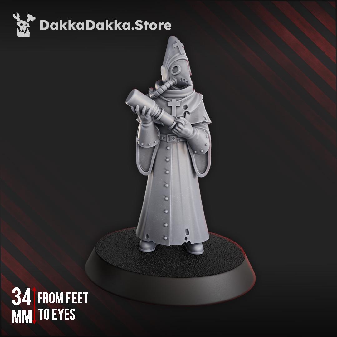 Torquemada's Inquisition warband - 3D printed Trench Crusade compatible miniature, KaiTech design