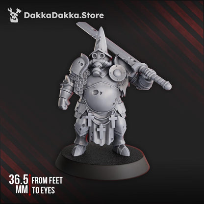 Torquemada's Inquisition warband - 3D printed Trench Crusade compatible miniature, KaiTech design