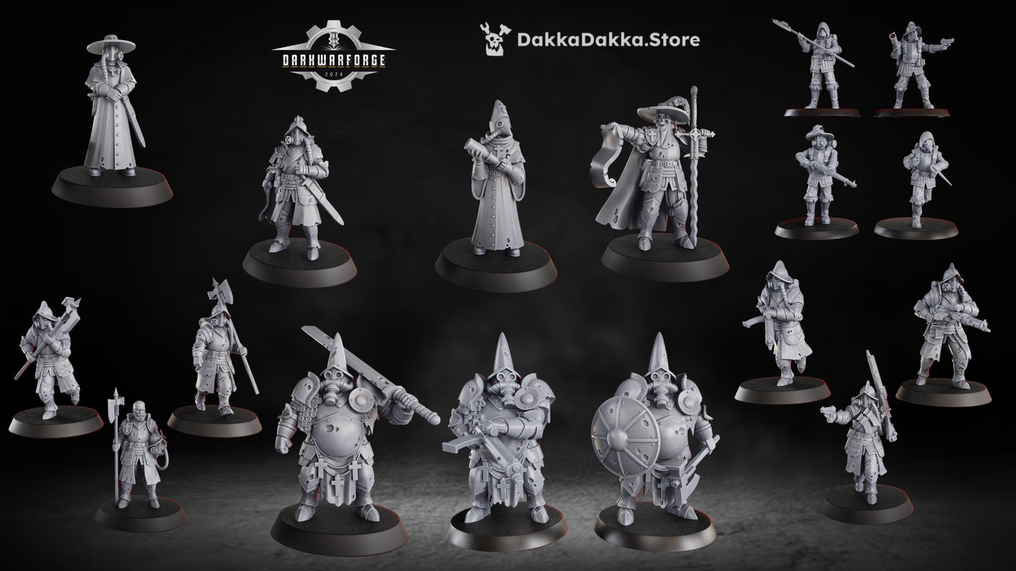 Torquemada's Inquisition warband - 3D printed Trench Crusade compatible miniature, KaiTech design
