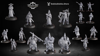 Torquemada's Inquisition warband - 3D printed Trench Crusade compatible miniature, KaiTech design