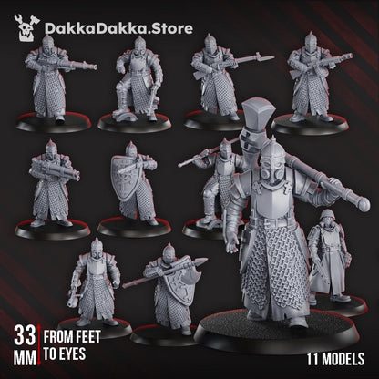 Holy Steel Battalion by DakkaDakka - 3D printed Trench Crusade compatible miniature