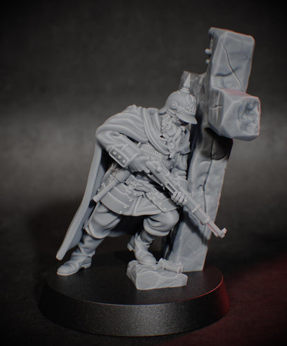 Prussain Snipers by Funduk25 - 3D printed Trench Crusade compatible miniature